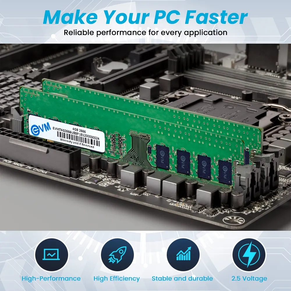 EVM Desktop Ram 4GB DDR4 2666Mhz view 3